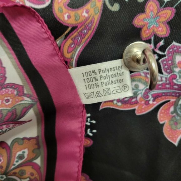 VINTAGE BIJOU BRIGITTE WINE COLORED PAISLEY PRINT LADIES SCARF - Picture 6 of 6